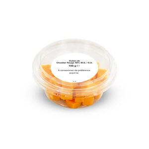 CHEDDAR ROUGE CUBES 15X15 POT F/E 100G