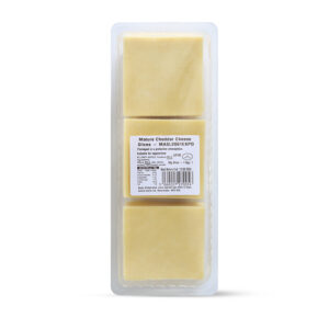 CHEDDAR BLANC MATURE TRANCHES 9X9 25G BARQUETTE 1KG